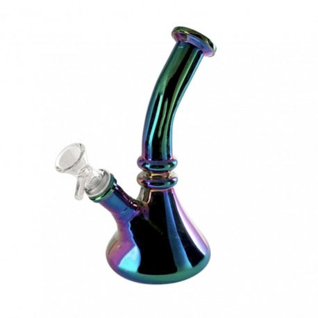 7.5" Chromatic Beaker with Maria & Curved Neck